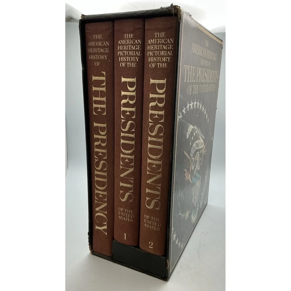 Vintage 1968 American Heritage History of the Presidents 3-Book Box‎ Set
